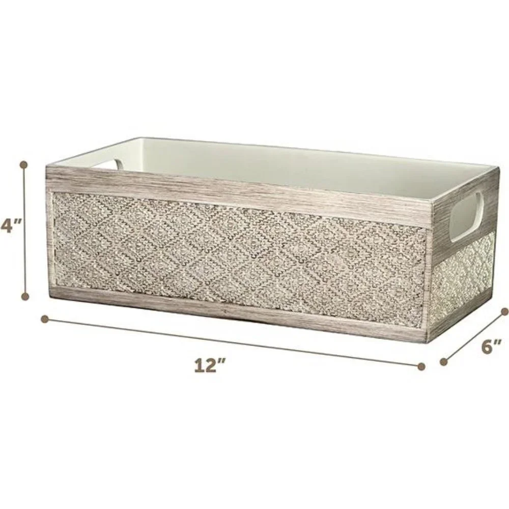Bathroom Box Toilet Paper Holder Storage Basket - Decorative Toilet Tank Topper